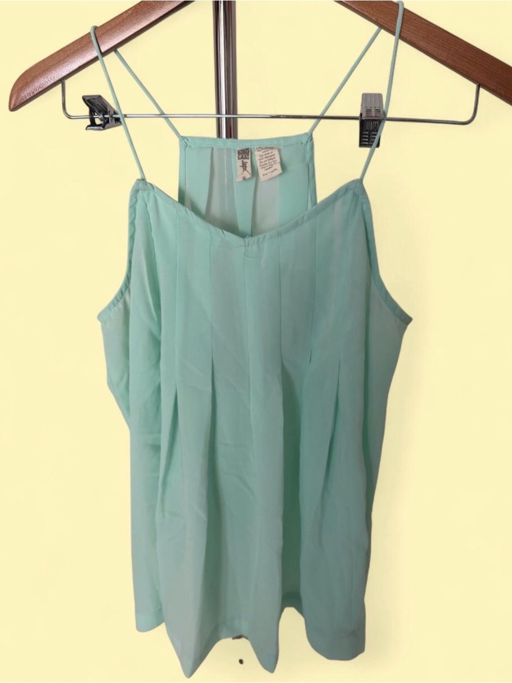 Japna Mint Green Spaghetti-Strap Cami